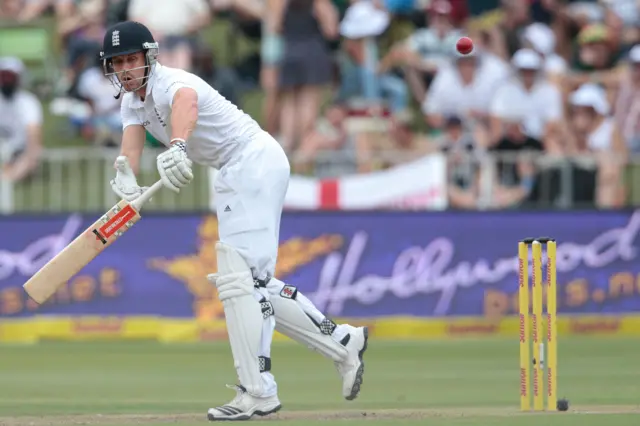 Nick Compton of England plays a shot