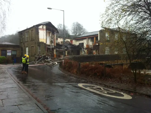 collapsed restaurant