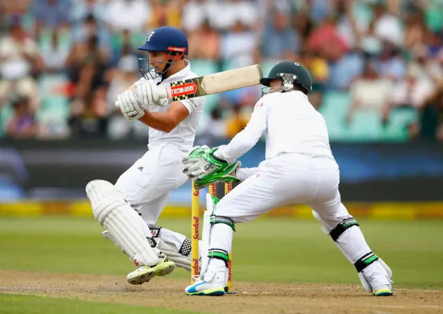 James Taylor of England bats