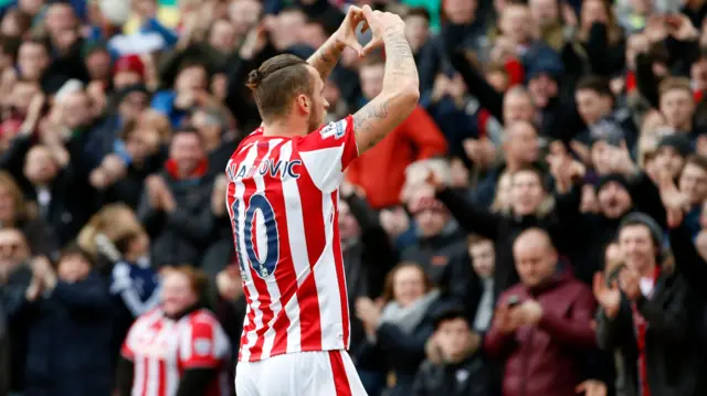 Marko Arnautovic celebrates