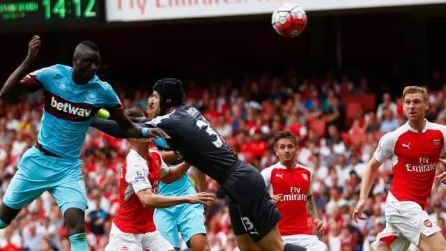 West Ham score against Arsenal