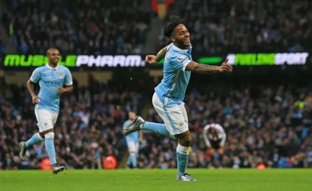 Raheem Sterling celebrates