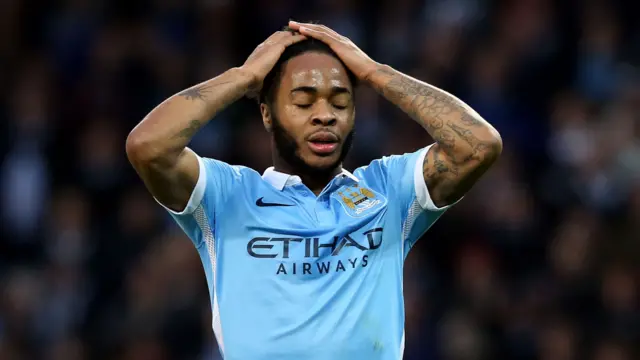 Raheem Sterling looks dejected