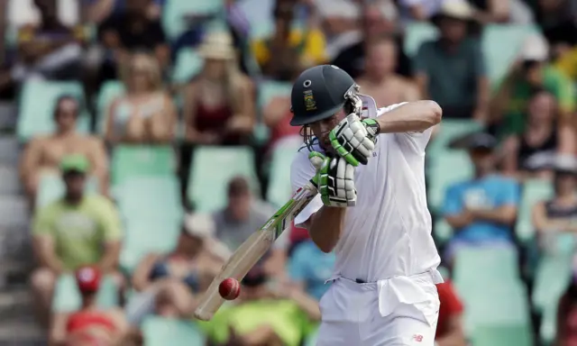 South Africa’s batsman AB de Villiers, plays a shot