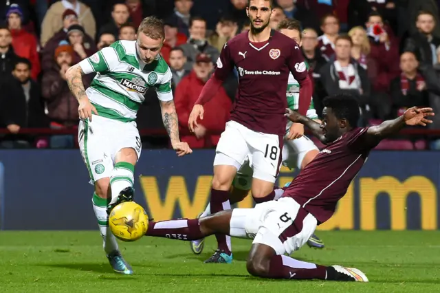 Leigh Griffiths scores at Tynecastle