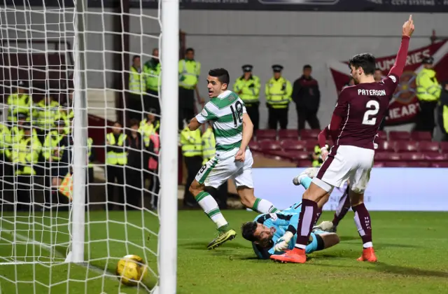 Tom Rogic scores at Tynecastle