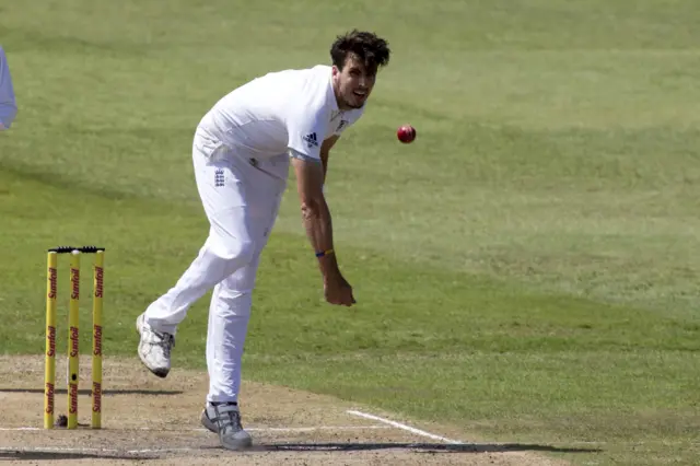 Steven Finn bowls