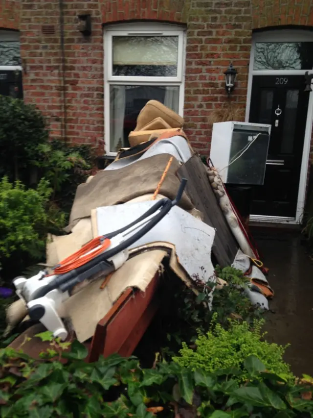 Flood damage in Bury