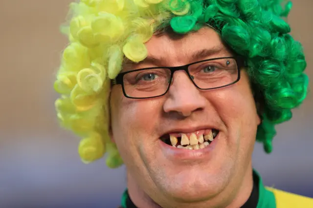 Norwich City fan ahead of the Aston Villa match