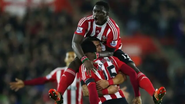 Southampton players celebrate