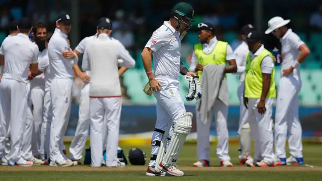 Kyle Abbott walks off