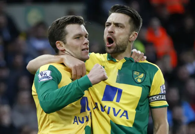 Jonny Howson celebrates