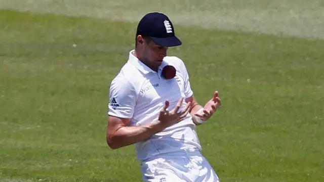 Chris Woakes catches Dale Steyn