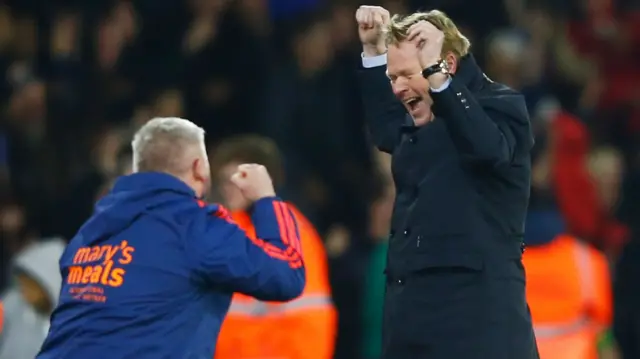 Ronald Koeman celebrates