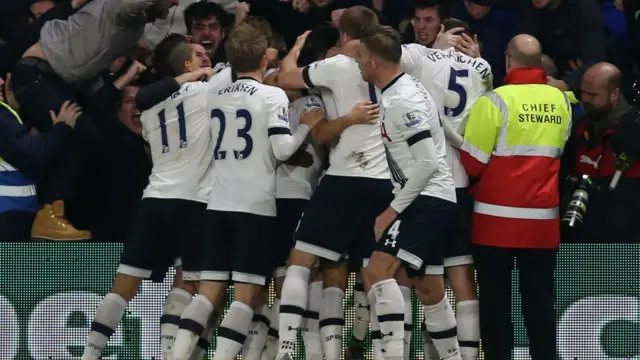 Tottenham Hotspur celebrate