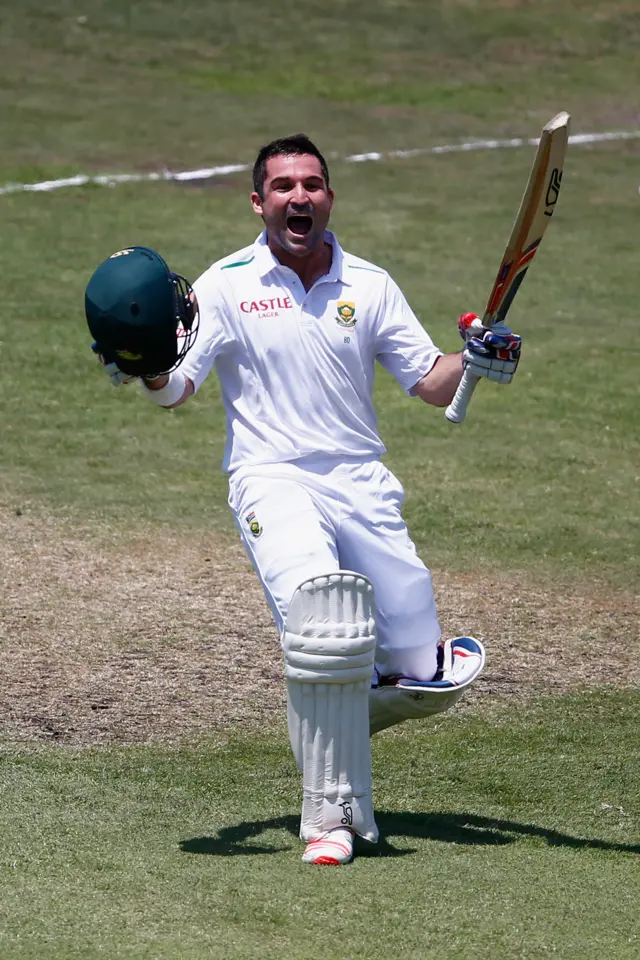 Dean Elgar celebrates