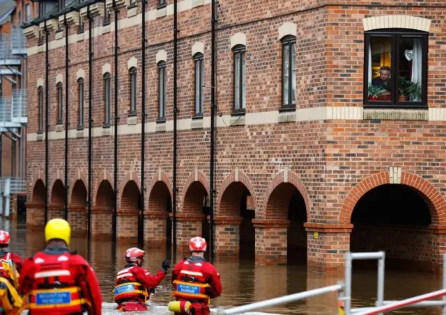 Flooding in York city centre