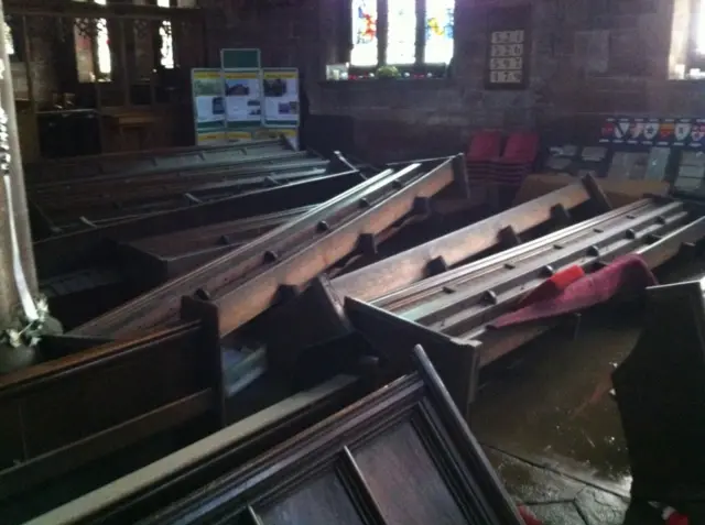 Flood damaged church