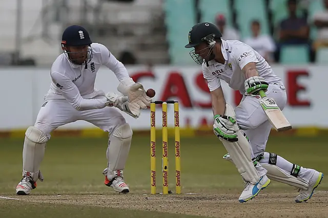 Jonny Bairstow of England misses a stumping