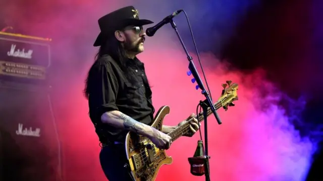 Lemmy performing recently at Glastonbury