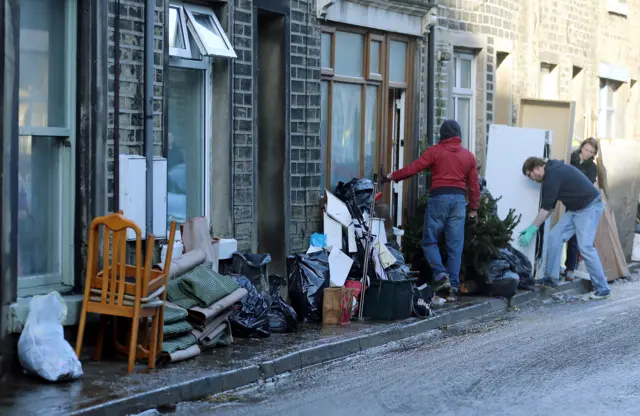 Flood victims in Mytholmroyd