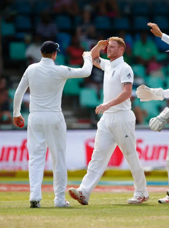 Ben Stokes celebrates