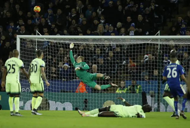 Riyad Mahrez shoots