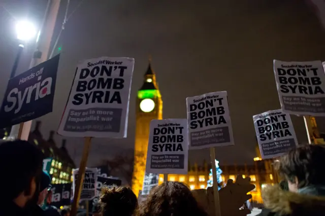 Stop The War Coalition Hold A "Die In" Protest Before Commons Vote On Airstrikes