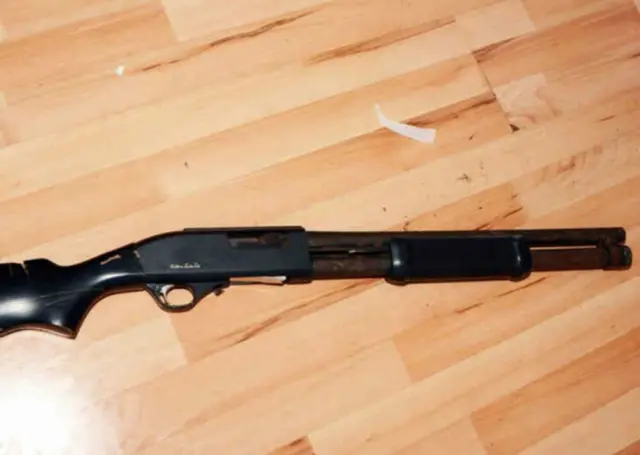 One of the weapons recovered