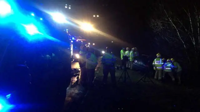 Car crash at Nesscliffe