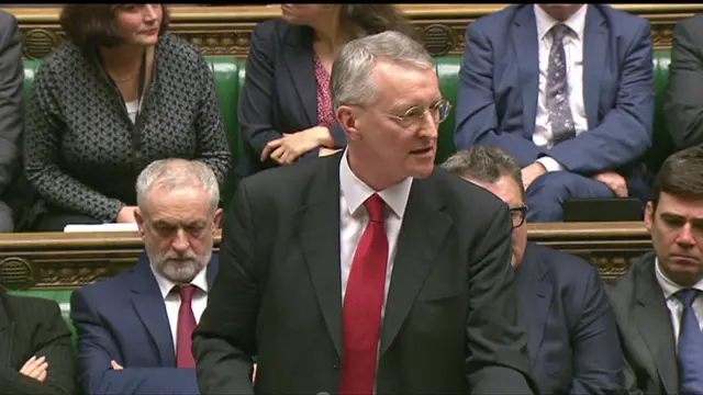 Hilary Benn making a speech in the House of Commons