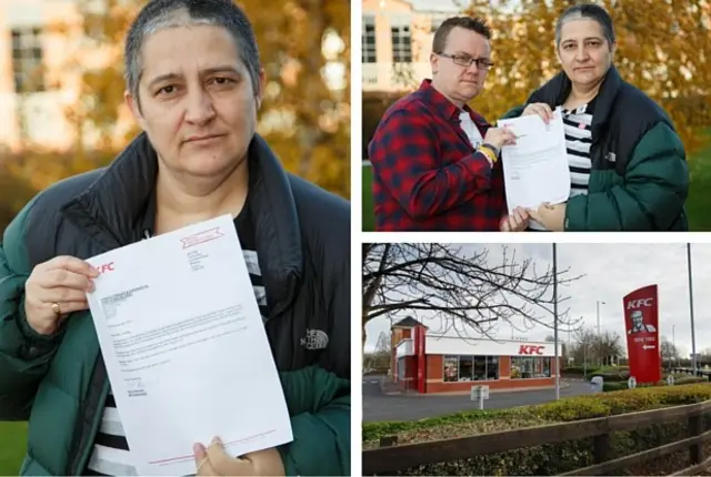 Louise Johnson, left, was shocked and appalled to receive the letter from KFC.