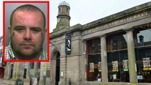 knifeman Brian Hughes attacked a student at JD Wetherspoon's Reginald Mitchell pub in Hanley