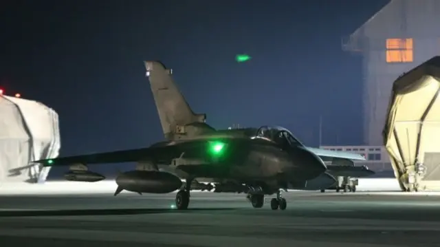 An RAF Tornado jet at Akrotiri base, Cyprus