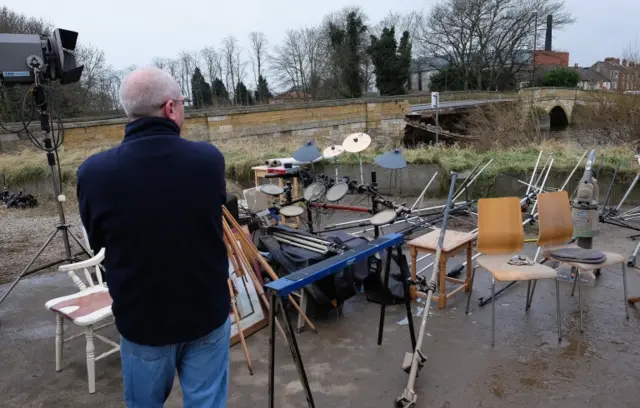 Flood damaged belongings in Tadcaster