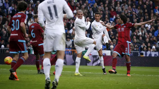 Cristiano Ronaldo scores