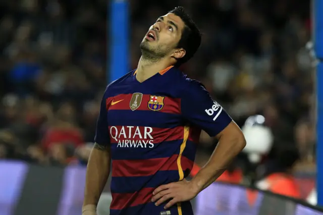 Luis Suarez reacts