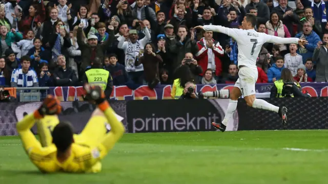 Cristiano Ronaldo celebrates