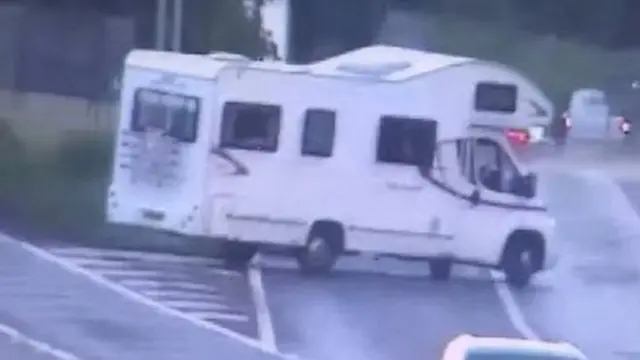 Van reversing on the M1