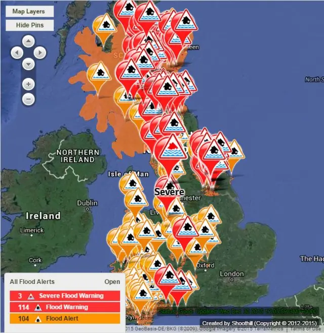 Flood warnings