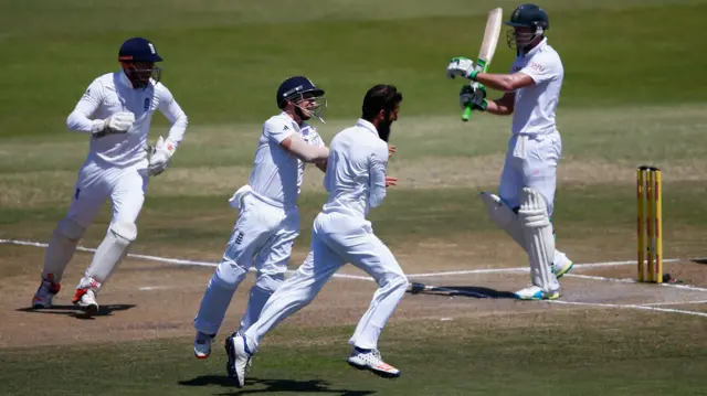 Moeen Ali celebrates