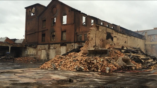 Factory being demolished