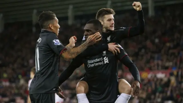 Christian Benteke celebrates