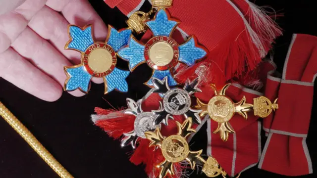 CBE, MBE and OBE medals