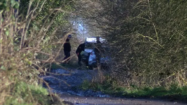 Police activity in West Norfolk, down a country lane