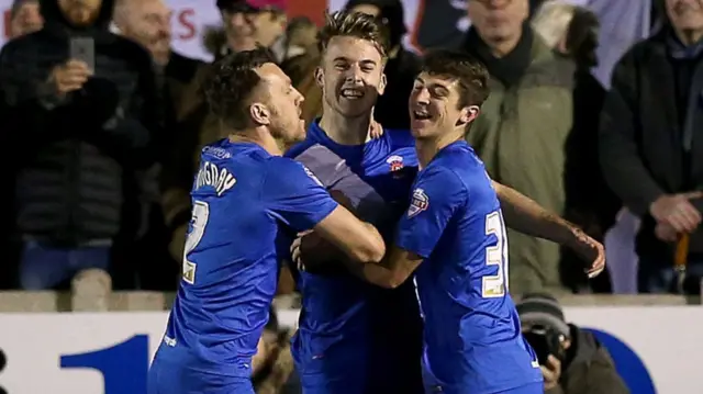 Rhys Oates celebrates