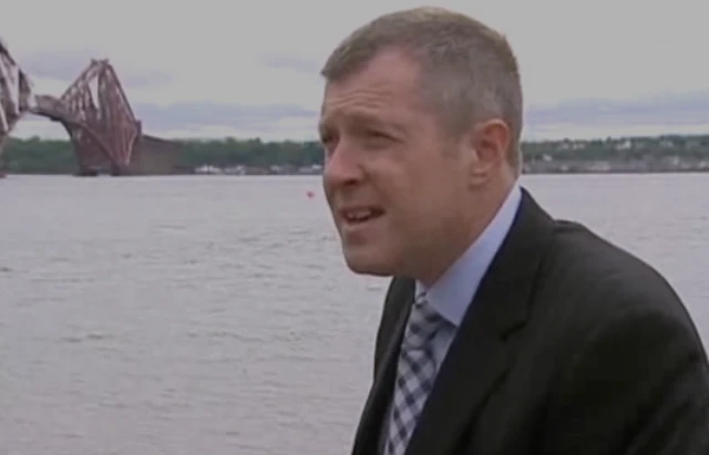 Willie Rennie at Forth Rail Bridge