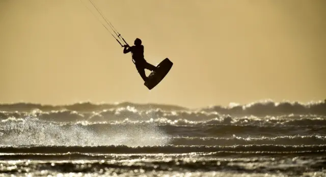 Bantham kite surfer