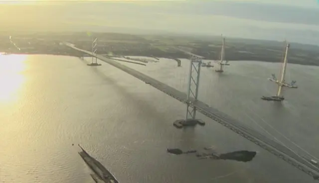 Forth Road Bridge from the air