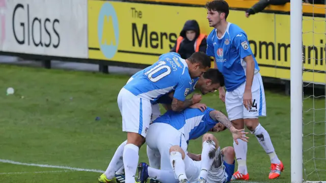 Eastleigh players celebrate